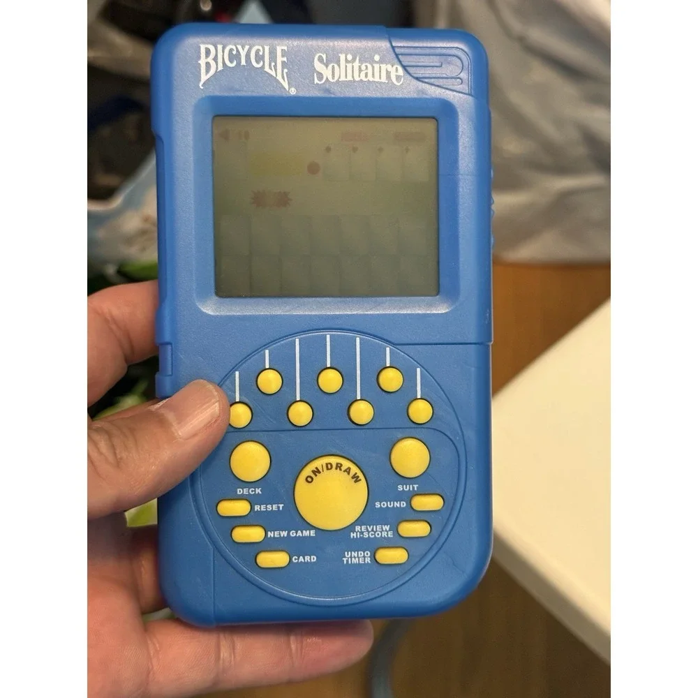 Techno Source Bicycle Solitaire Electronic‎ Handheld Game , Works